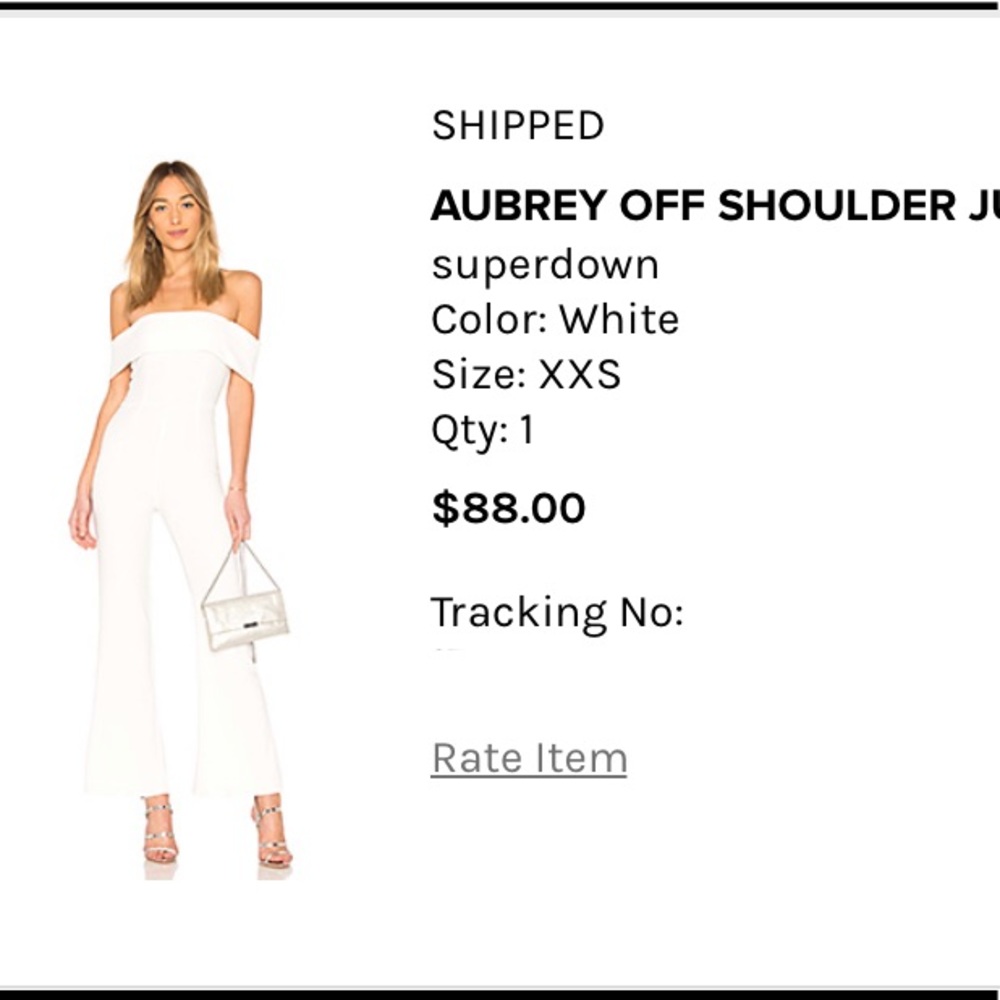 Aubrey off shoulder jumpsuit revolve